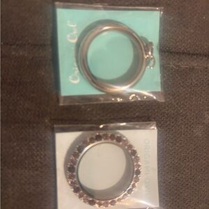 Silver and Purple Origami Owl Locket Set